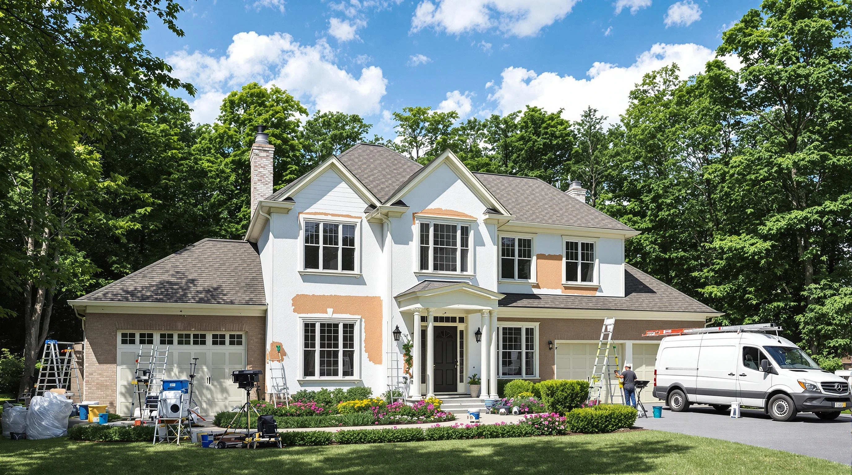 Lakewood House Painters painting crew working in Rocky River, OH